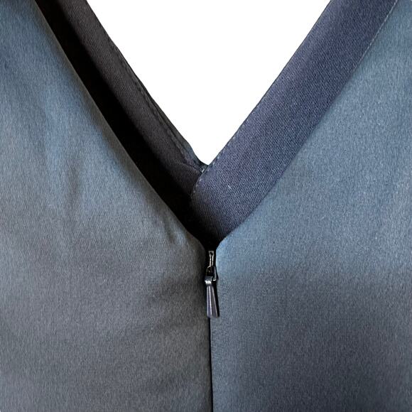 After Six New Womens Faux Wrap Satin Gown Dress 6864 Midnight 6 R Formal Elegant - Picture 12 of 14